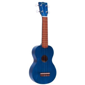 Mahalo MK1 Soprano Ukulele Transparent Blue with Free Gigbag