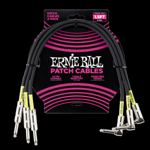 Ernie Ball 6076 1.5ft Patch Cables - 3 Pack