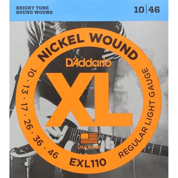 D'Addario EXL110 Regular Light Gauge Electric Guitar Strings 10-46