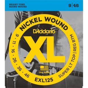 D'Addario EXL125 Super Light Top/Regular Bottom Electric Guitar Strings 9-46