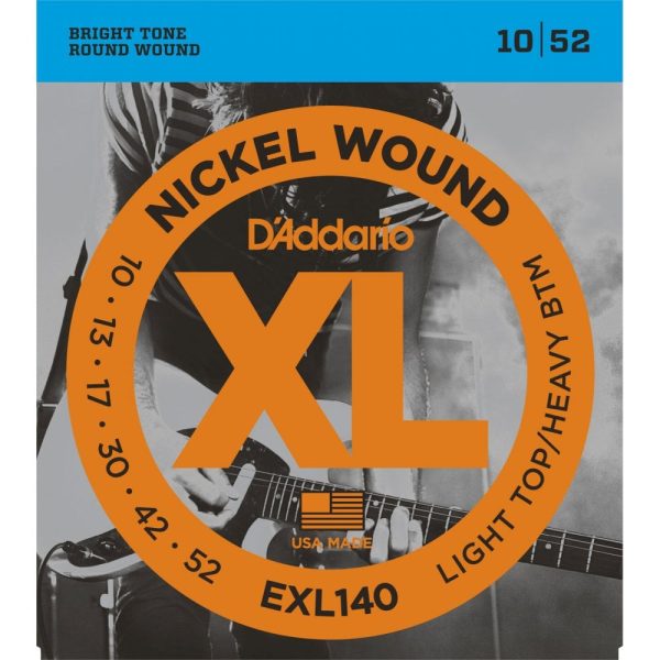 D'Addario EXL140 Light Top/Regular Bottom Electric Guitar Strings 10-52