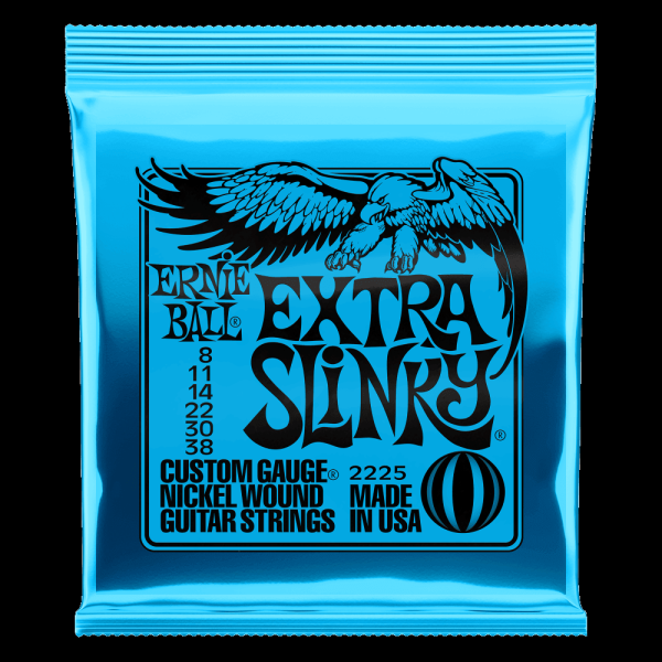 Ernie Ball 2225 Extra Slinky Electric Guitar Strings 8-38