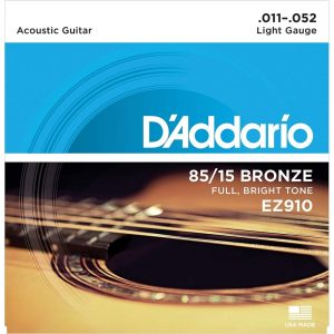 D'Addario EZ910 85/15 Bronze Light Gauge Acoustic Guitar Strings 11-52