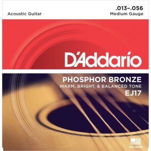 D'Addario EJ17 Phosphor Bronze Medium Gauge Acoustic Guitar Strings 13-56