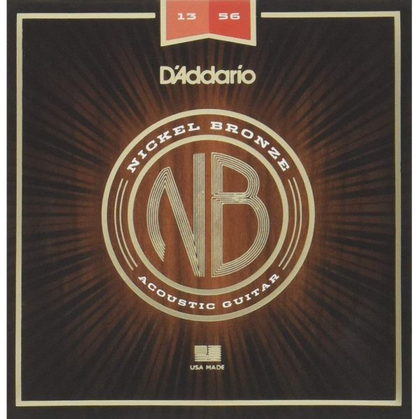 D'Addario NB1356 Nickel Bronze Medium Gauge Acoustic Guitar Strings 13-56