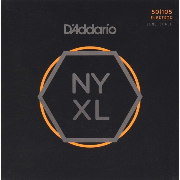 D'Addario NYXL50105 Long Scale Medium Nickel Wound Bass Strings 50-105