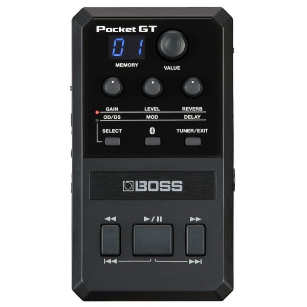 Boss Pocket GT Guitar Processor with features for YouTube learning and everyday playing