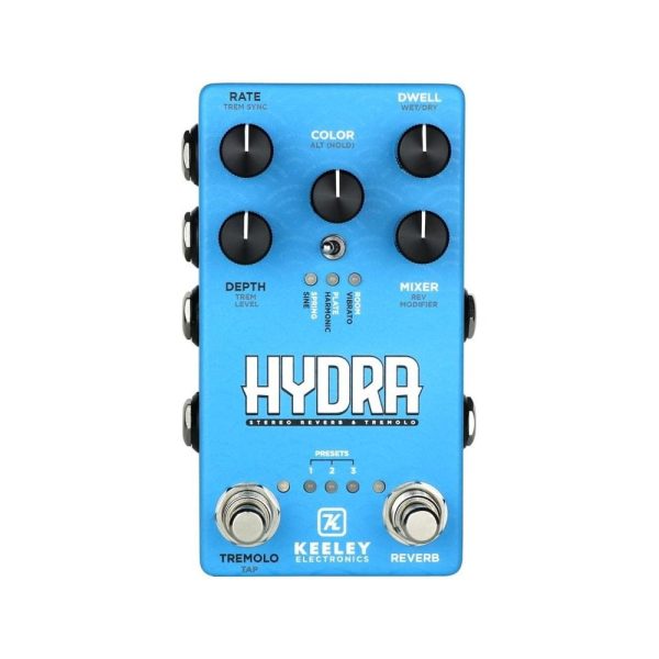 Keeley Hydra Stereo Reverb and Tremolo Effect Pedal