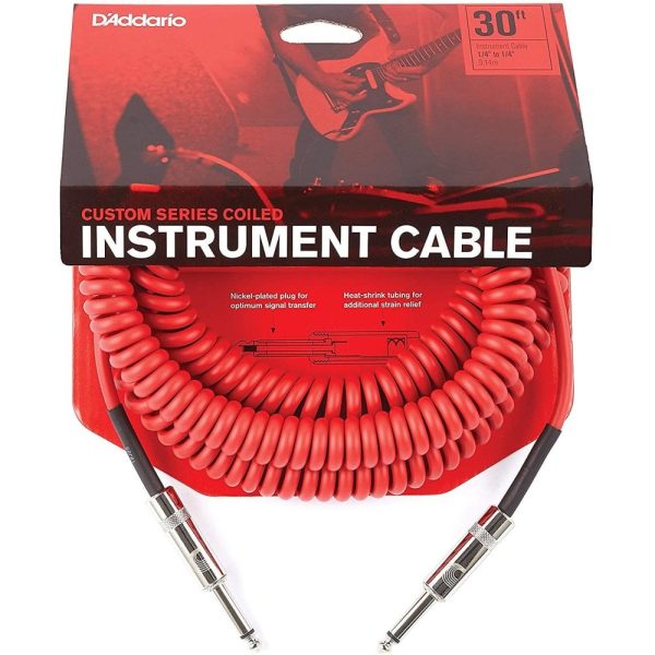 D'Addario Custom Series Coiled Instrument Cable