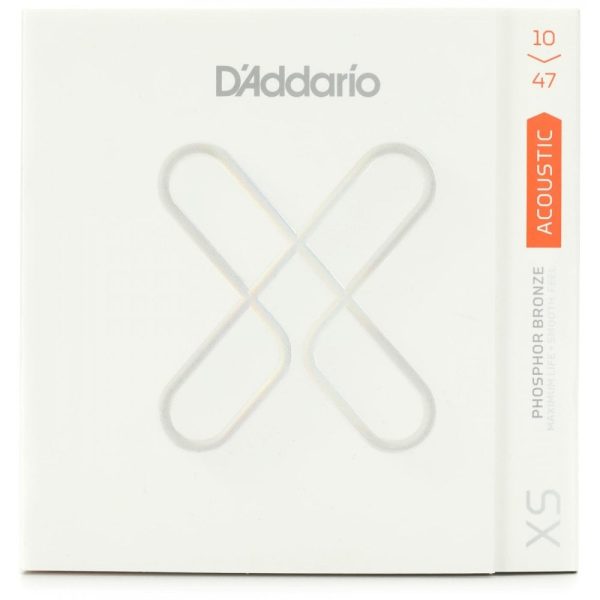 D'Addario XSAPB1047 XS Phosphor Bronze Extra Light Gauge Acoustic Guitar Strings 10-47