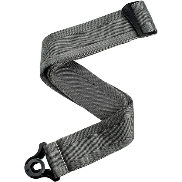 D'Addario 50BAL09 Auto Lock Nylon Guitar Strap - Metal Grey