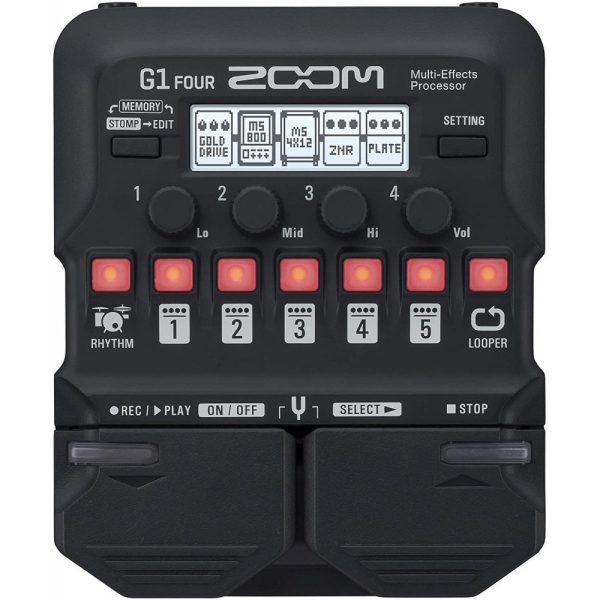 Zoom G1 FOUR Guitar Multi-Effects Processor Pedal