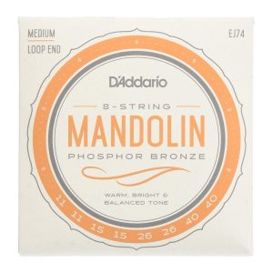 D'Addario EJ74 Phosphor Bronze Medium Loop End Mandolin Strings 11-40 Gauges