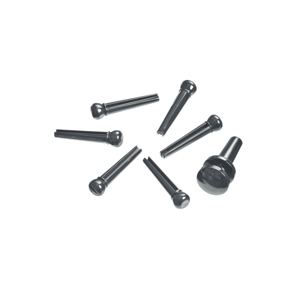 D'Addario Planet Waves Plastic Bridge Pins in Ebony - Pack of 7