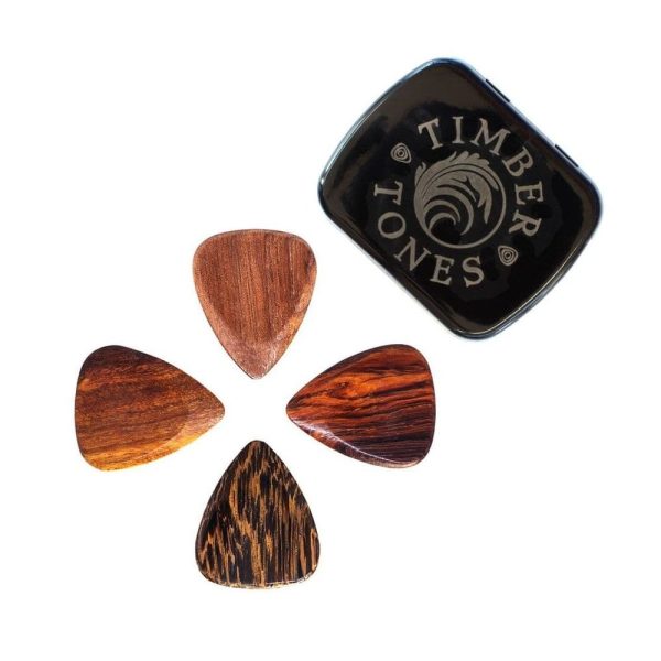 Timber Tones - Tin of 4 Mixed Acoustic Guitar Picks