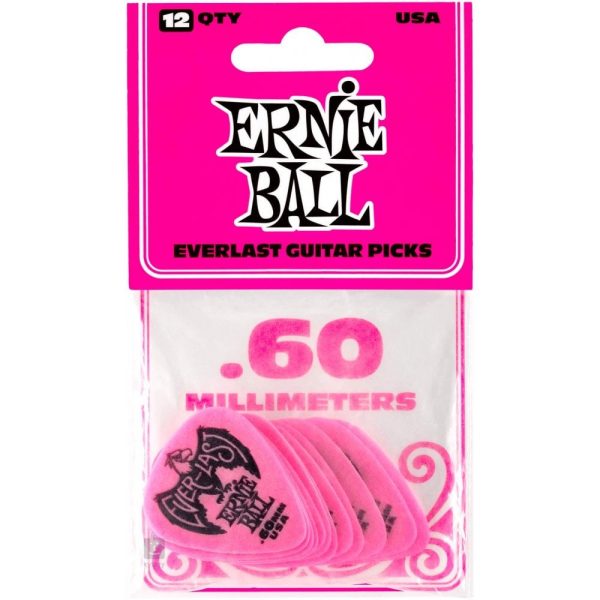 Ernie Ball Everlast 0.6mm Pink Guitar Picks