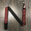 Leathergraft Jacquard Woven Guitar Strap - Red and Red