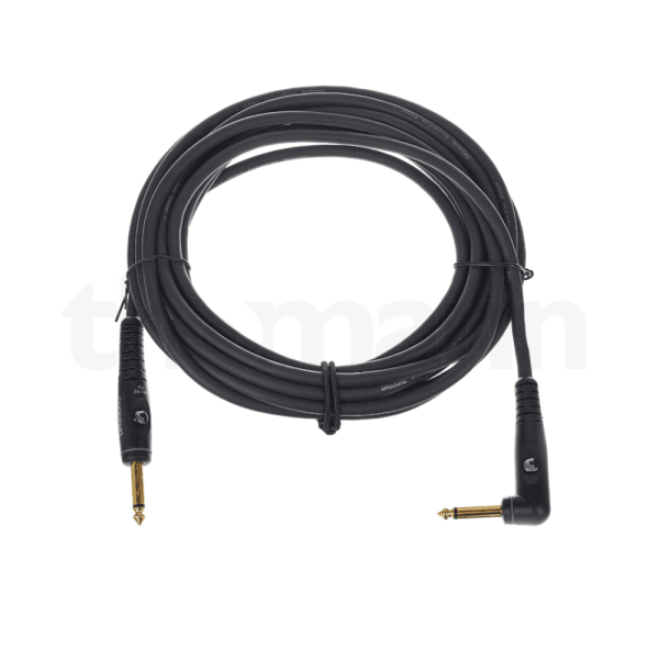 D'Addario Custom Series Angled Jack 20ft Instrument Cable - Black