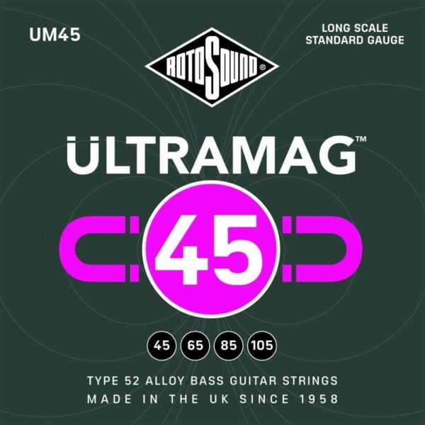 Rotosound UM45 Ultramag Standard 45-105 Long Scale Bass Guitar Strings