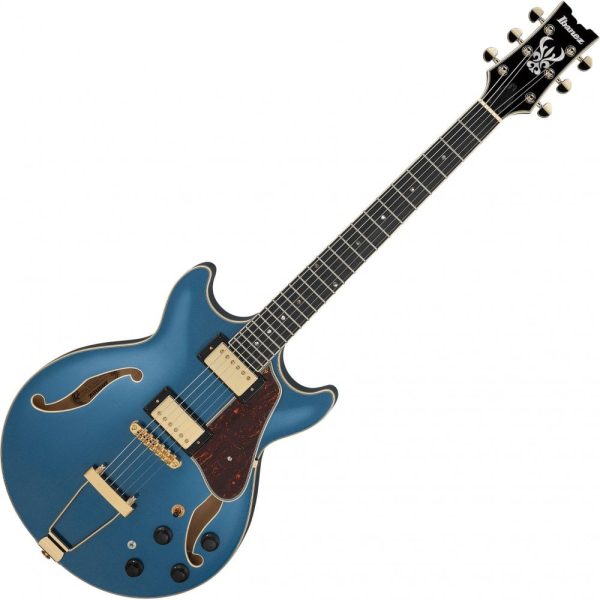 Ibanez AMH90 Artcore Expressionist Hollow Body Electric Guitar in Prussian Blue Metallic