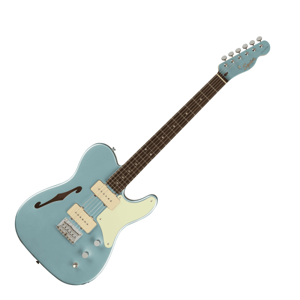 Squier FSR Limited Edition Paranormal Cabronita Thinline Telecaster in Ice Blue Metallic