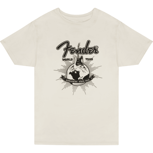 Fender World Tour T-Shirt in Vintage White