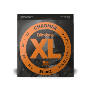 D'Addario ECB82 XL Chromes Flat Wound Bass Guitar Strings