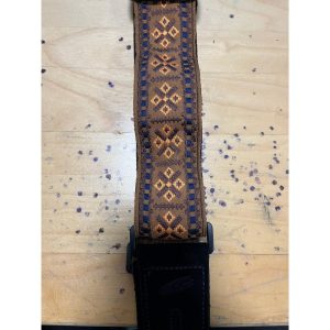 Leathergraft Jacquard Woven Guitar Strap - Brown