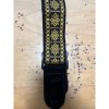 Leathergraft Jacquard Woven Guitar Strap - Gold