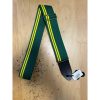 Leathergraft Cotton Racing Guitar Strap in Green & Yellow