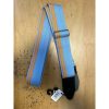 Leathergraft Cotton Racing Guitar Strap in Blue & Orange