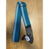 Leathergraft Cotton Racing Guitar Strap in Teal & White