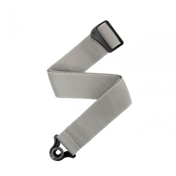 D'Addario Auto-Locking Polypro Guitar Strap in Silver