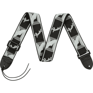 Fender Monogrammed Guitar Strap in Black/Light Grey/Dark Grey