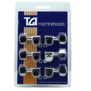 TGI TG415C 3-A-Side Electric Guitar Machineheads in Chrome