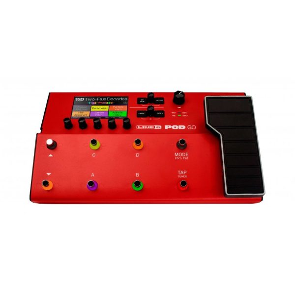 LINE 6 Limited Edition Pod Go Professional Guitar Multi-Effects Processor in Red