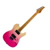 JET JT450 Single-Cut Electric Guitar in Quilted Transparent Pink