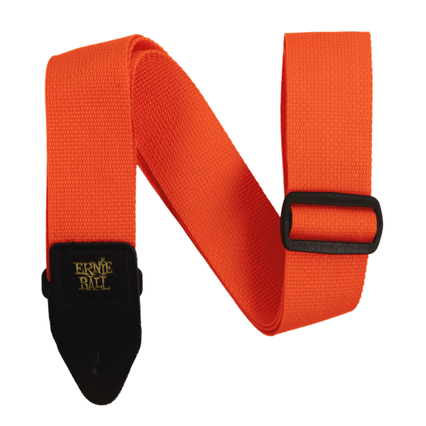 Ernie Ball Polypro Guitar Strap in Orange and Black