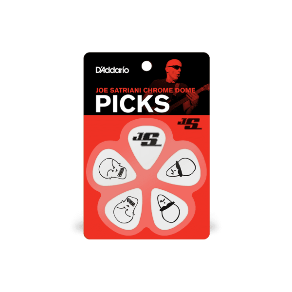 D'Addario Joe Satriani Signature 1.0mm Heavy Guitar Picks in White (10 Pack)