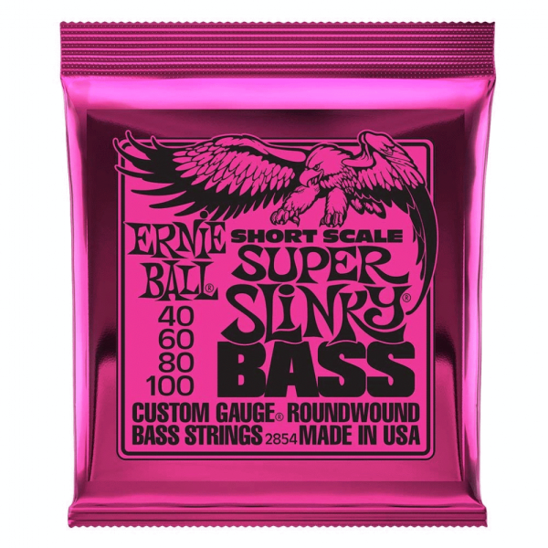 Ernie Ball Short Scale Super Slinky Nickel Roundwound Bass Strings 40-100