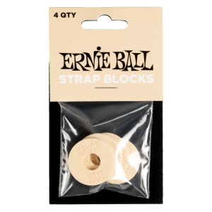 Ernie Ball Strap Blocks in Cream - Pack of 4