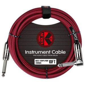 Kirlin Fabric Series 10 Foot Straight to Angled Instrument Cable