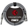 Kirlin Fabric Series 10 Foot Straight to Angled Instrument Cable