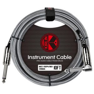 Kirlin Fabric Series 10 Foot Straight to Angled Instrument Cable