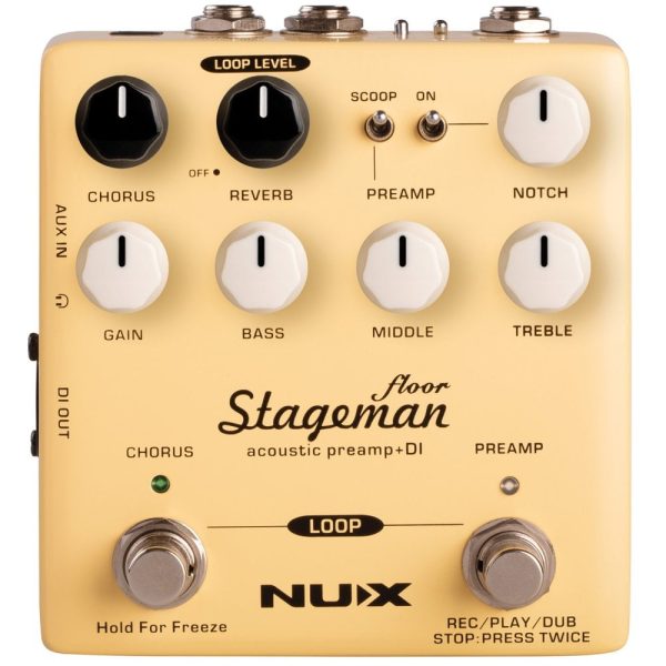 NUX NAP-5 Stageman Floor Acoustic Preamp DI Pedal