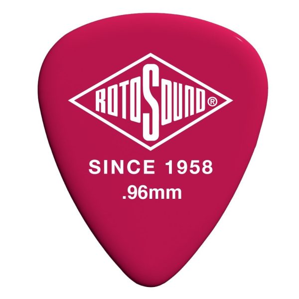 Rotosound Delrin Dark Pink 0.96mm Guitar Picks (10 Pieces)