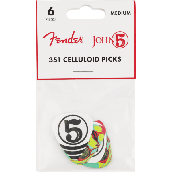 Fender John 5 Signature Medium 351 Celluloid Guitar Picks