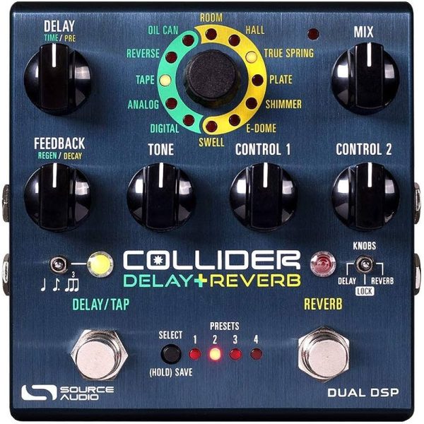 Source Audio Collider Stereo Delay and Reverb Guitar Effects Pedal