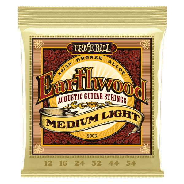 Ernie Ball Earthwood 80/20 Bronze Medium Light 12-54 Acoustic Guitar Strings