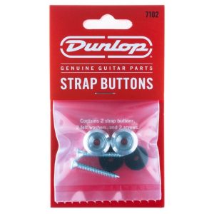 Dunlop Strap Buttons with Felt Washers and Screws